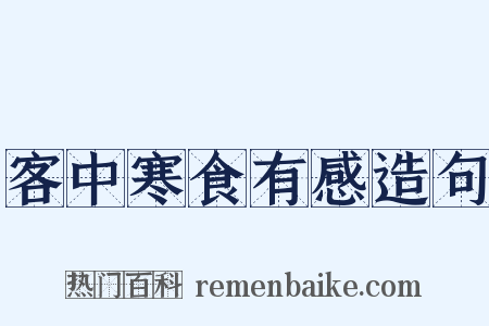 客中寒食有感造句是什么意思的图片